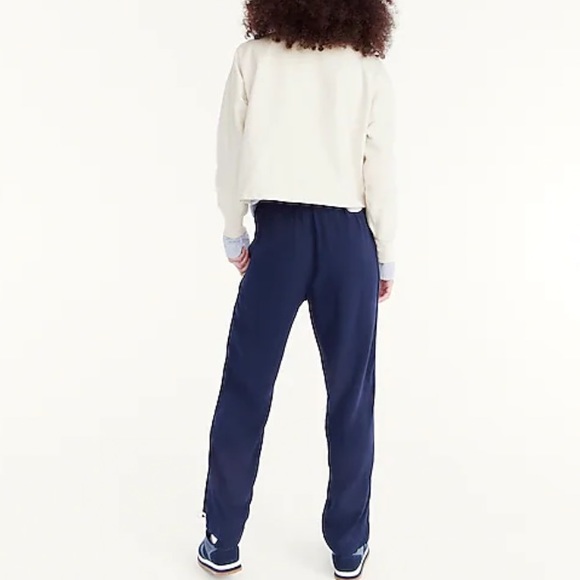 NWT J. Crew Women's University Terry Cropped Crewneck Sweatshirt - Picture 4 of 4